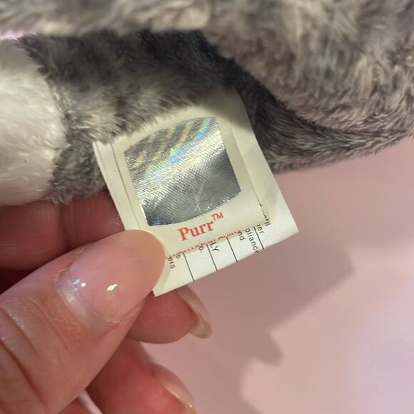 TY Beanie Baby “Purr” the Cat plushie! (8 inch) 2000 Excellent Condition NWT - Picture 8 of 9